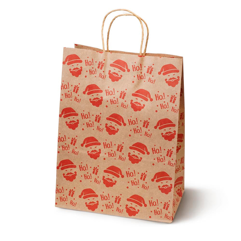 Papierowe torebki świąteczne na prezenty - 270x210x110mm - 4 wzory - ZESTAW #5 - ŚREDNI ROZMIAR