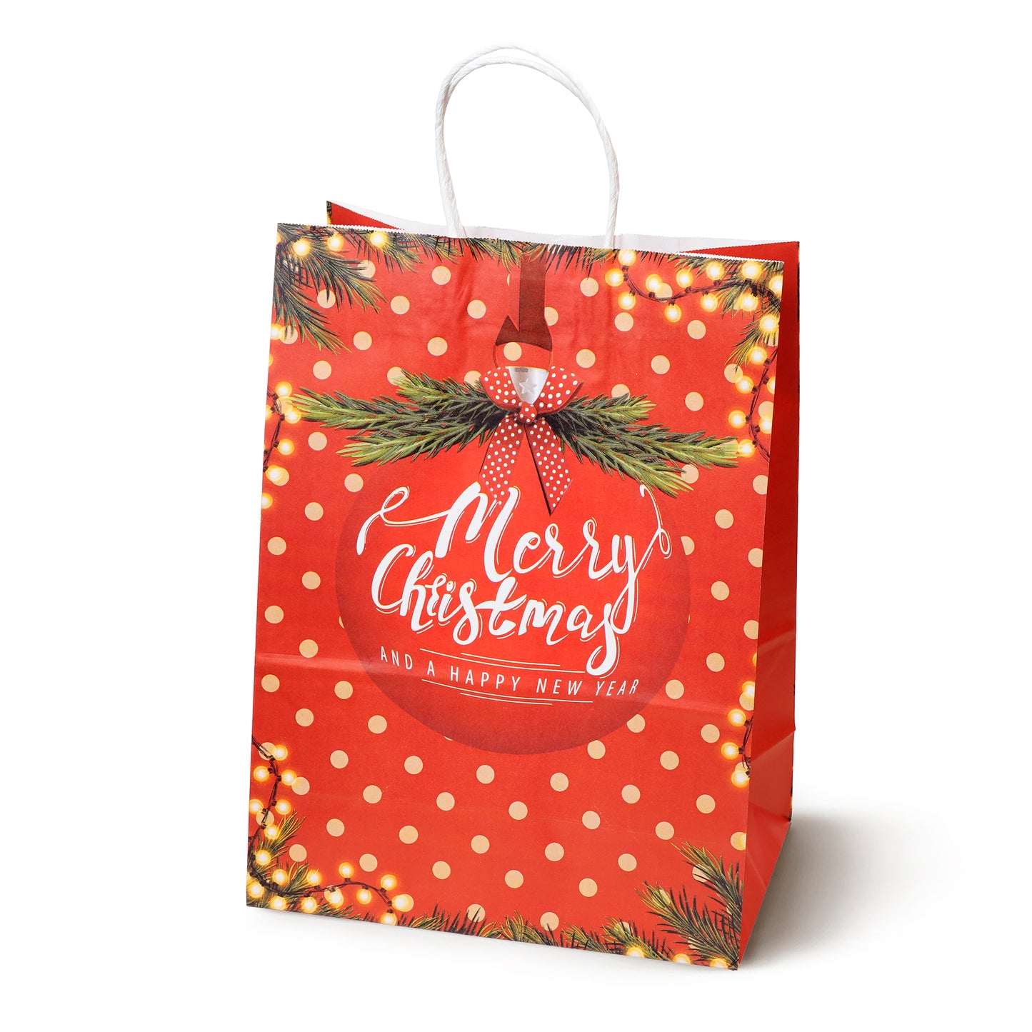 Papierowe torebki świąteczne na prezenty - 210x150x80mm - ZESTAW #6 - MAŁY ROZMIAR