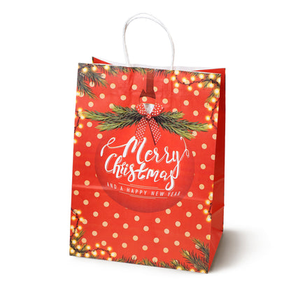 Papierowe torebki świąteczne na prezenty - 330x260x120mm - ZESTAW #6 - DUŻY ROZMIAR