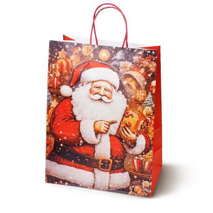 Papierowe torebki świąteczne na prezenty - 210x150x80mm - ZESTAW #16 - MAŁY ROZMIAR
