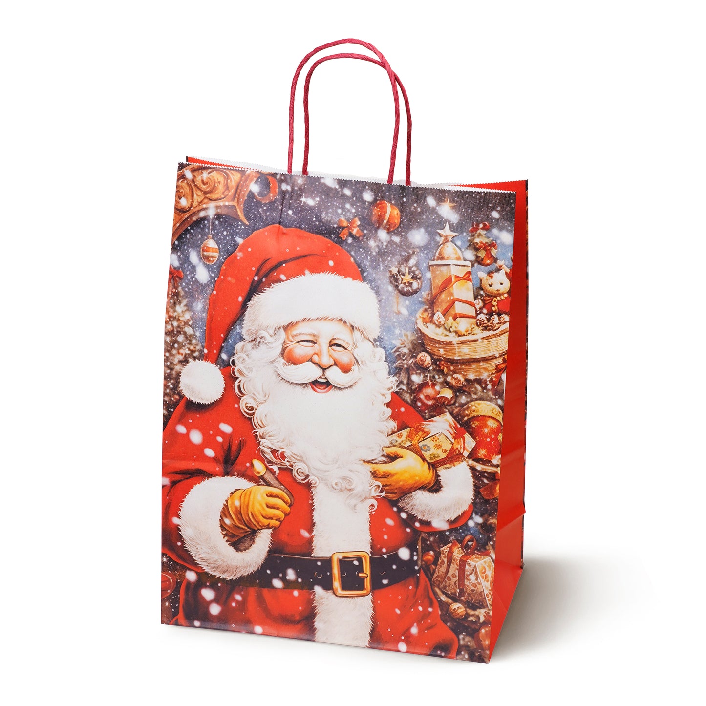 Papierowe torebki świąteczne na prezenty - 210x150x80mm - ZESTAW #16 - MAŁY ROZMIAR