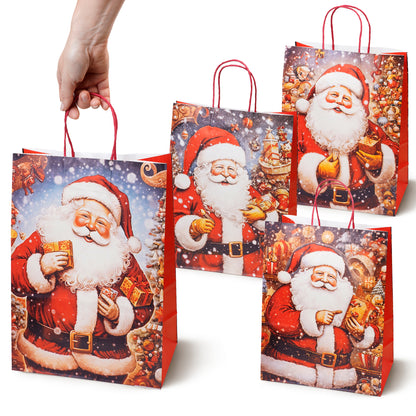 Papierowe torebki świąteczne na prezenty - 330x260x112mm - ZESTAW #16 - DUŻY ROZMIAR