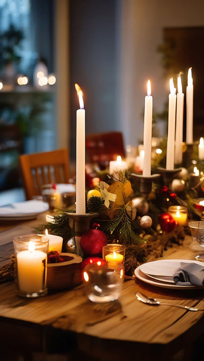 Tradycyjna Świeca Stołowa Biała 30 szt.