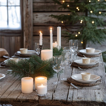 Tradycyjna Świeca Stołowa Biała 30 szt.