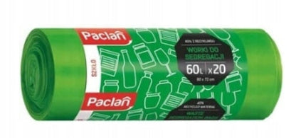 120L worki na szkło - wytrzymałe, zielone, do segregacji