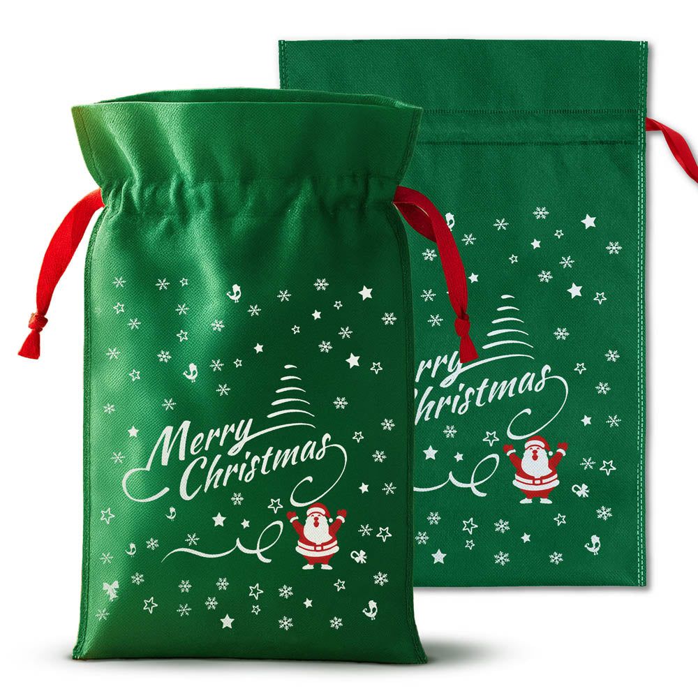 Worki na prezenty - 25x35cm - zielony