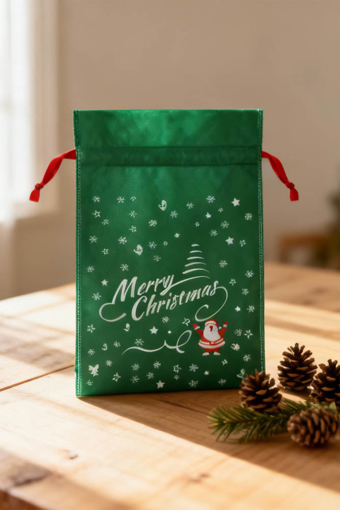 Worki na prezenty - 25x35cm - zielony