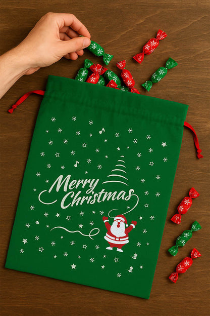 Worki na prezenty - 25x35cm - zielony