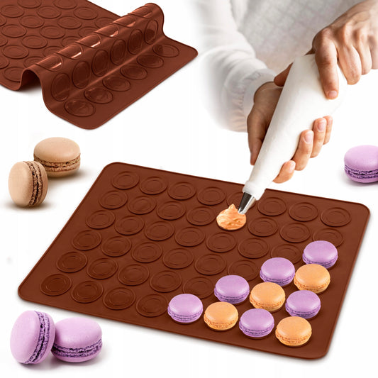 Silicone mat for macarons and cookies - baking tin for 48 pieces