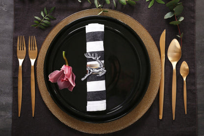 Świąteczna Obrączka na serwetki "Srebrny Renifer"