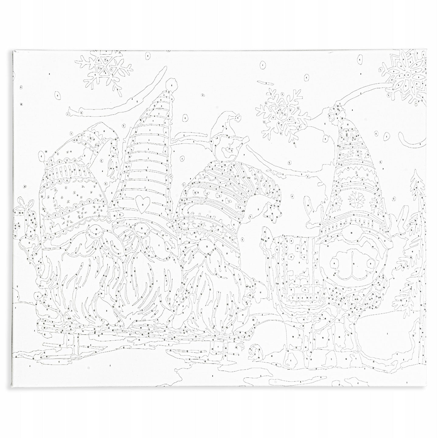 Malowanie po numerach gnomy 40x50 cm – kreatywna zabawa w domu