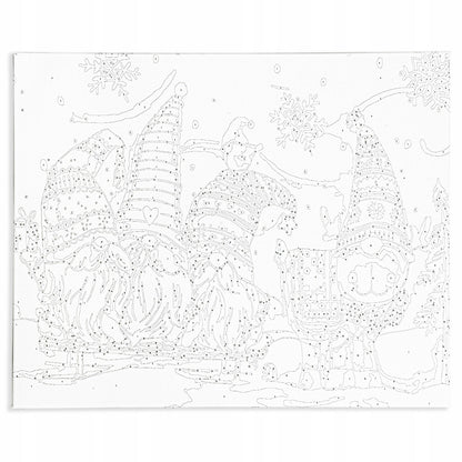 Malowanie po numerach gnomy 40x50 cm – kreatywna zabawa w domu
