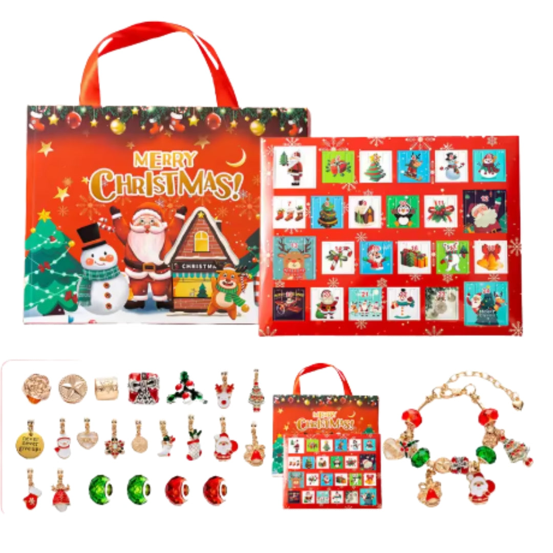 Bransoletka świąteczna - KALENDARZ ADWENTOWY - BIŻUTERIA ŚWIĄTECZNA ZESTAW#3