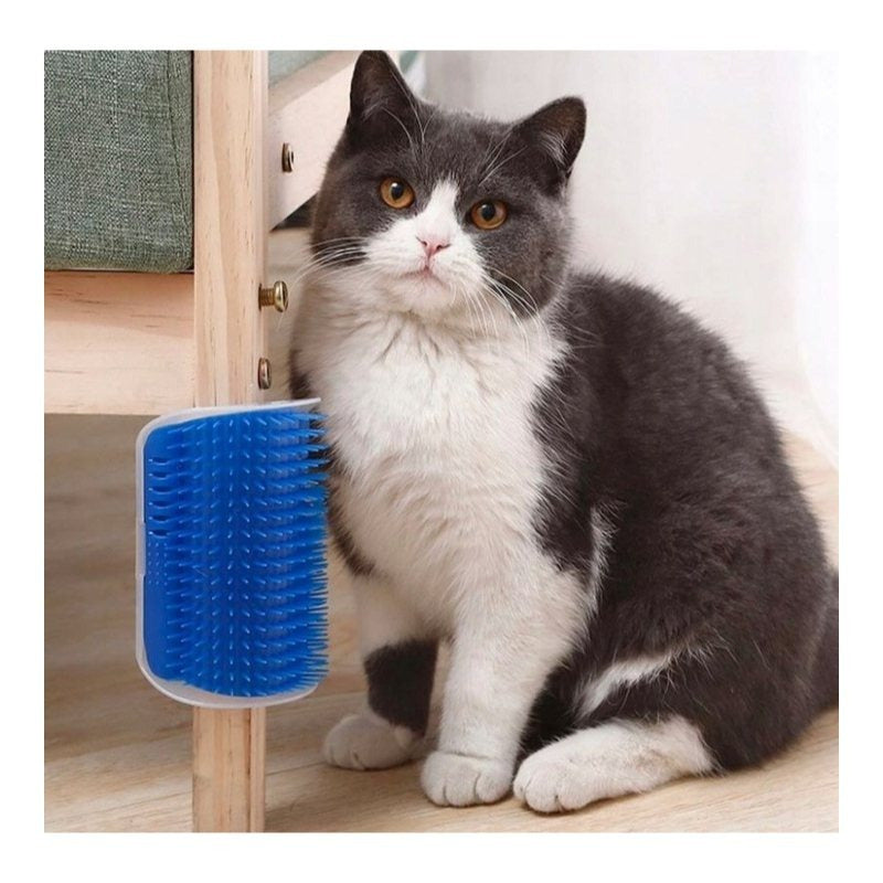 Drapak narożny dla kota - szczotka do drapania z kocimiętką - przyjazna dla mebli