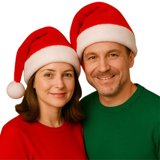 Large Santa Claus Christmas hat with pompom - FOR ADULTS