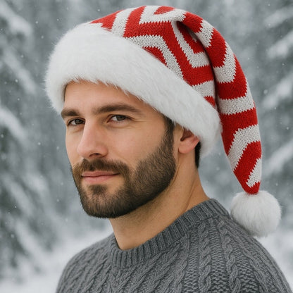 Czapka zimowa z pomponem - BEANIE - CIEPŁA ZIMOWA CZAPKA ŚWIĄTECZNA