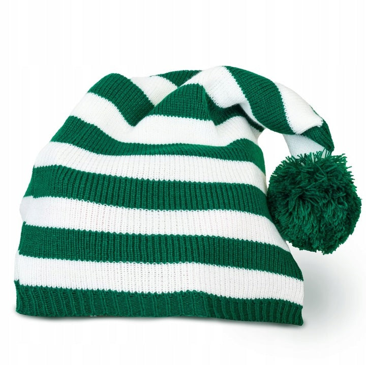 Świąteczna czapka w paski