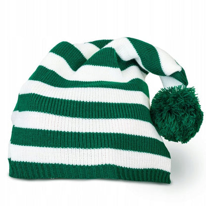 Świąteczna czapka w paski