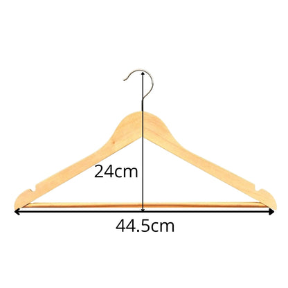 Drewniane wieszaki na ubrania - ZESTAW 10 szt. DO SZAFY, GARDEROBY I PRZEDPOKOJU