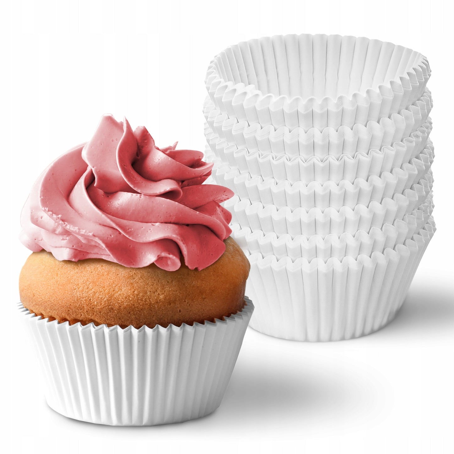 Papilotki do pieczenia białe - 200 szt - foremki na muffinki i babeczki