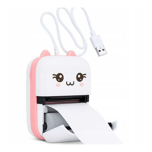 Mini drukarka termiczna „Kot” Drukus - Bluetooth/USB - w zestawie z papierem