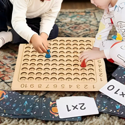 Educational game for children - MULTIPLICATION TABLE - wooden