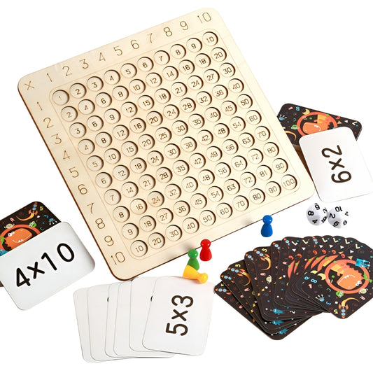 Educational game for children - MULTIPLICATION TABLE - wooden