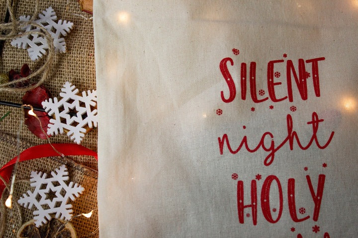 Gruby bawełniany worek na prezenty 25cm x 28cm