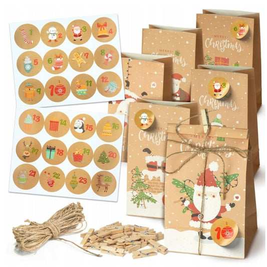 Kalendarz adwentowy DIY papierowy ekologiczny