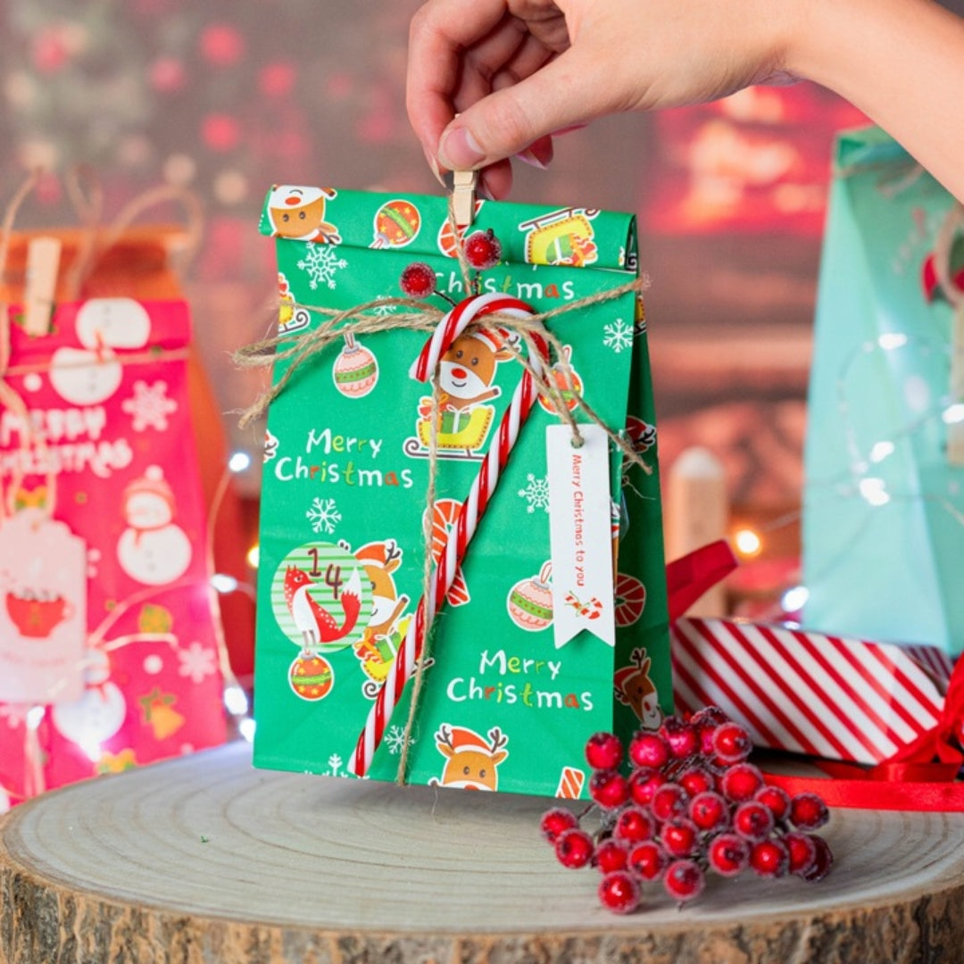 Kalendarz adwentowy torebki prezentowe świąteczne duży zestaw