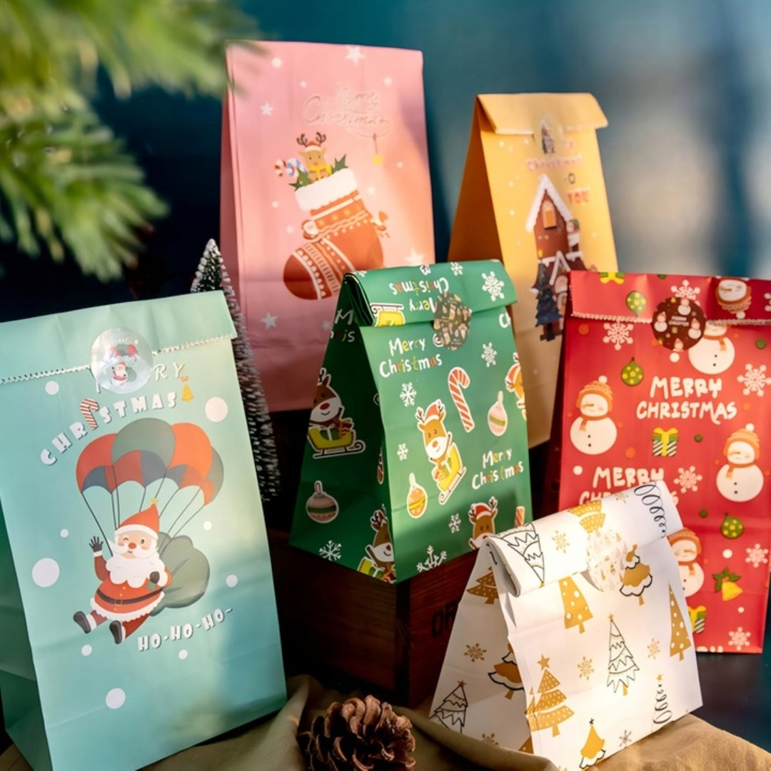 Bożonarodzeniowy kalendarz adwentowy, torebki prezentowe