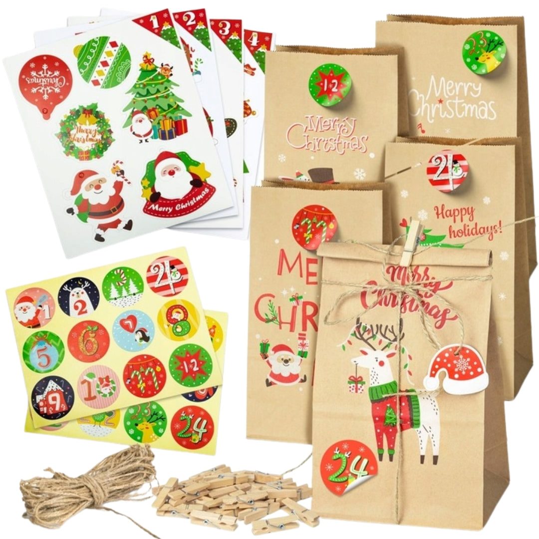 Christmas Advent Calendar, Gift Bags