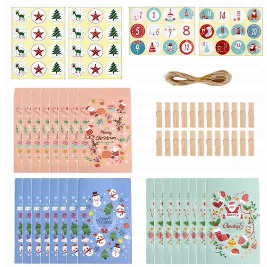 Świąteczny kalendarz adwentowy, torebki prezentowe