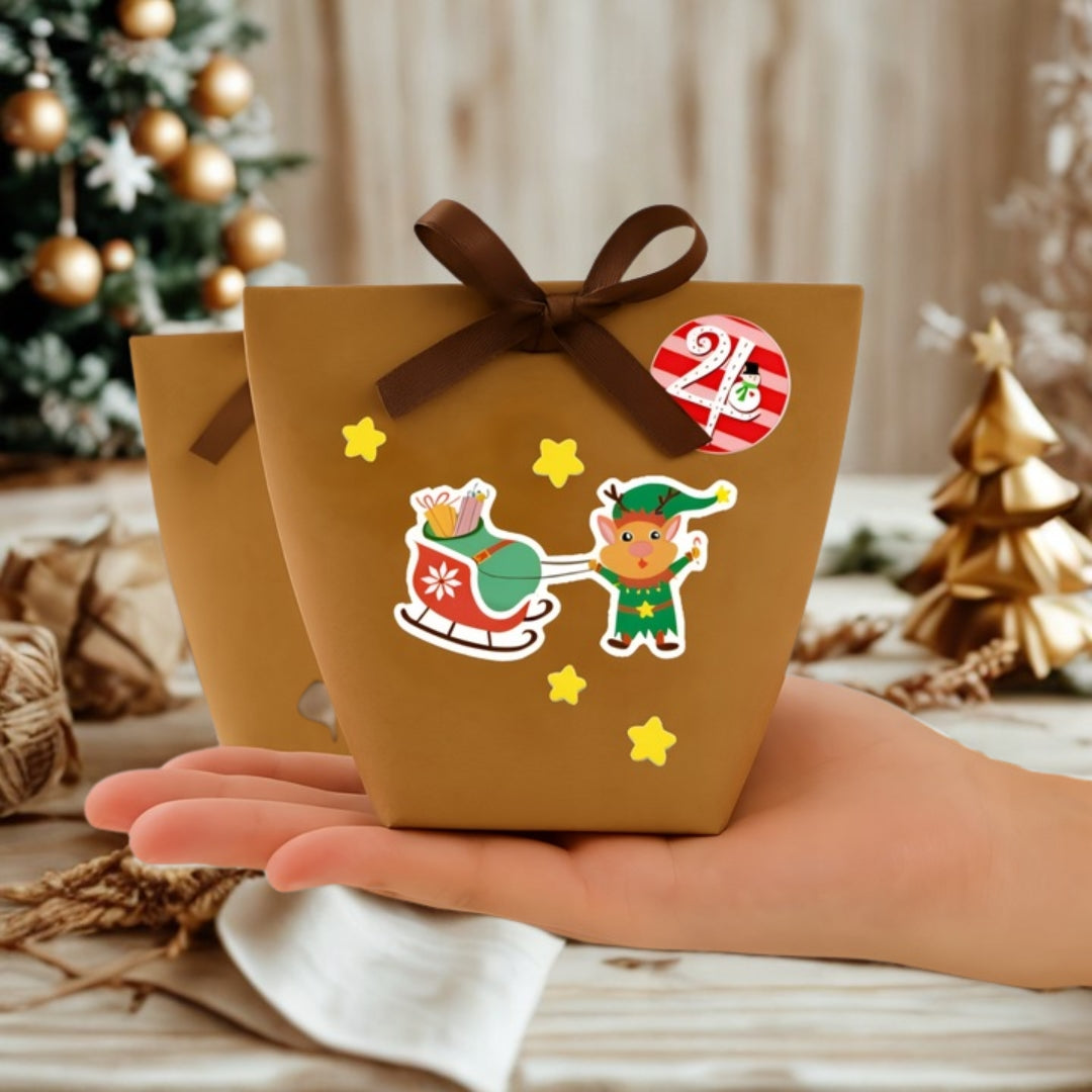 Kalendarz adwentowy prezentowy świąteczne torebki 24szt