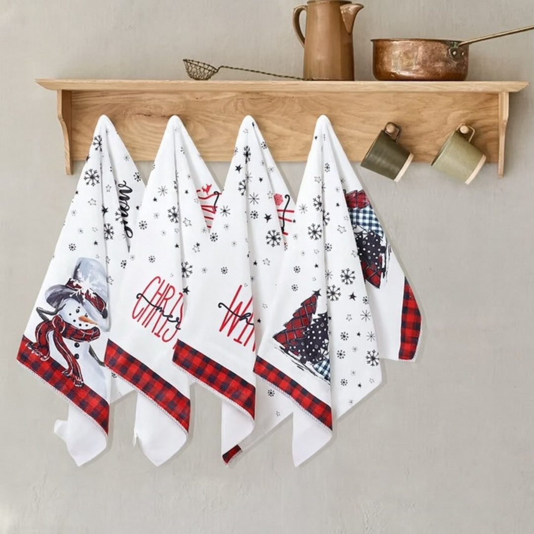 Ręczniki  kuchenne - zestaw 4 SZT - ŚWIĄTECZNE KUCHENNE RĘCZNIKI