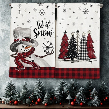 Ręczniki  kuchenne - zestaw 4 SZT - ŚWIĄTECZNE KUCHENNE RĘCZNIKI