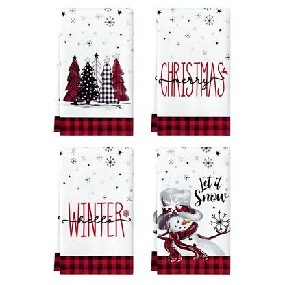 Ręczniki  kuchenne - zestaw 4 SZT - ŚWIĄTECZNE KUCHENNE RĘCZNIKI