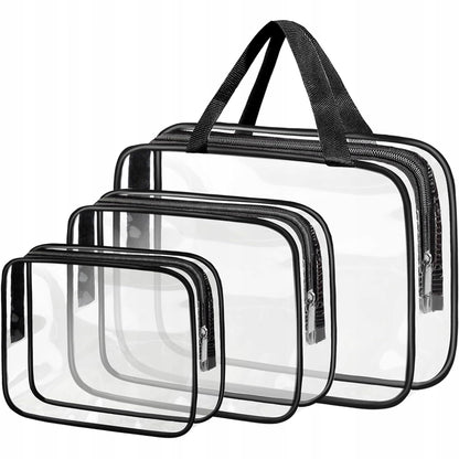 Kosmetyczka podróżna przeźroczysta unisex - zestaw 3szt