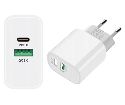 Szybka ładowarka sieciowa kostka do ładowania Typ C USB-C / USB
