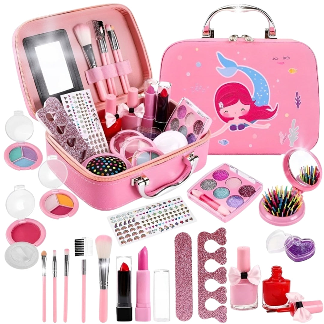 Kuferek do robienia makijażu dla dzieci - duży zestaw