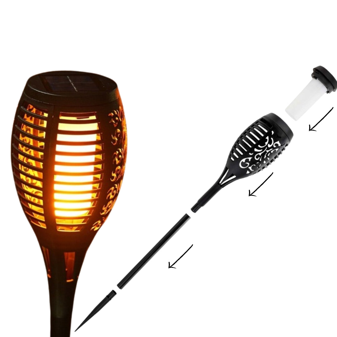 Lampa solarna pochodnia zestaw 8szt