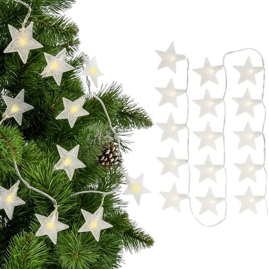 Christmas tree lights - 3m - STARS - warm white