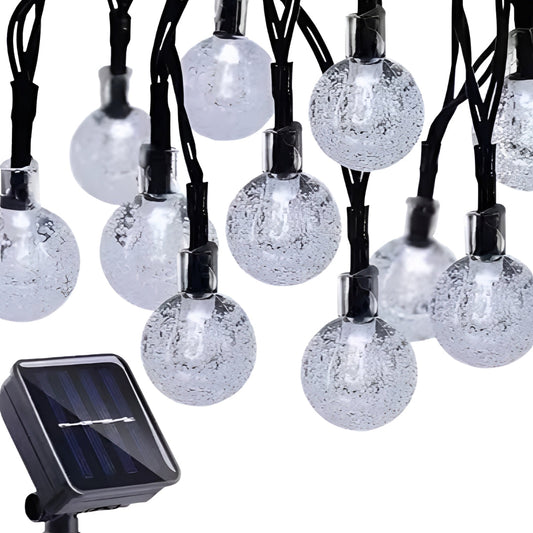 Zewnętrzne lampki solarne 12m 100LED barwa ciepła