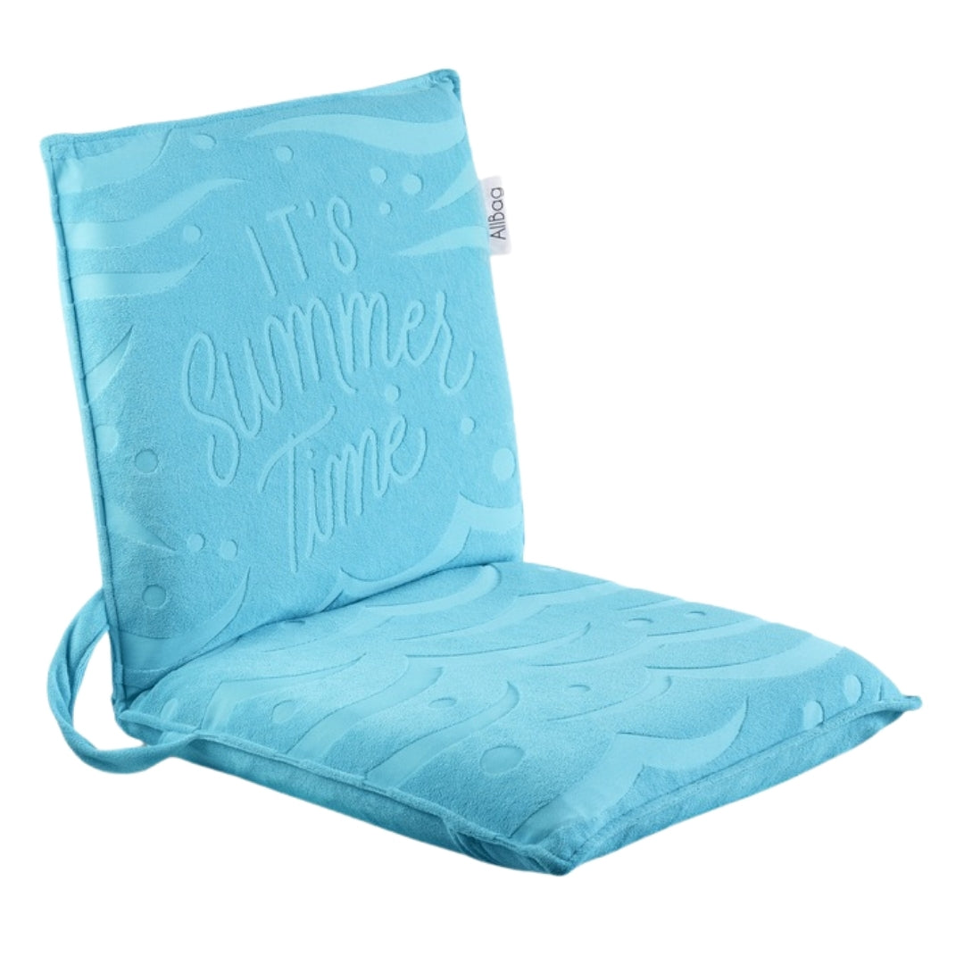 Zestaw wakacyjny leżak, ręczniko-torba NIEBIESKI