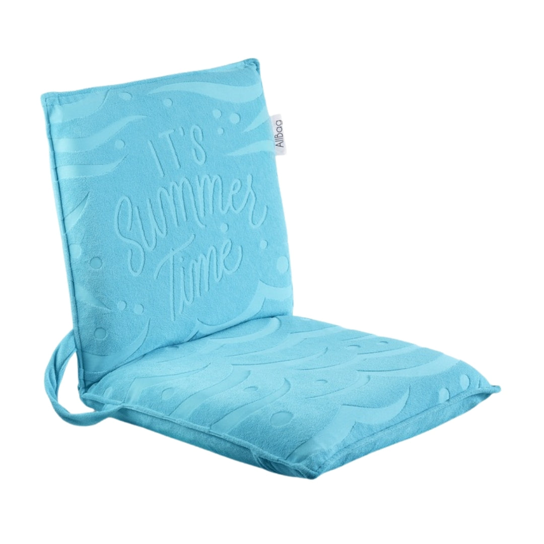 Zestaw wakacyjny leżak, ręczniko-torba NIEBIESKI