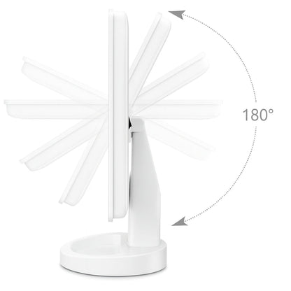 Lusterko do makijażu - lustro powiększające LED - PODŚWIETLANE LUSTRO DO MAKIJAŻU