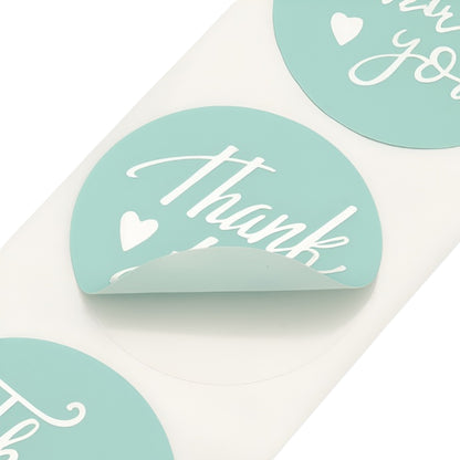 Stickers for gifts, souvenirs, boxes - CHRISTMAS STICKERS - "THANK YOU" - BLUE COLOR