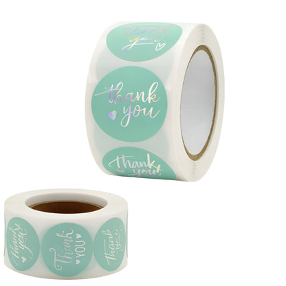 Stickers for gifts, souvenirs, boxes - CHRISTMAS STICKERS - "THANK YOU" - BLUE COLOR