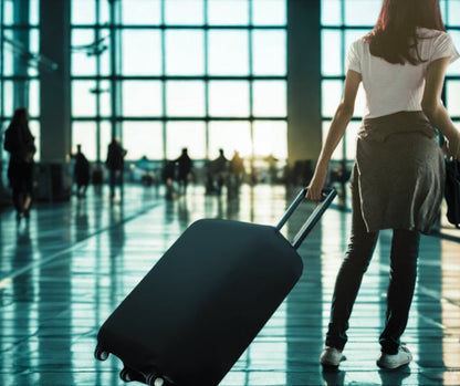 Pokrowiec ochronny na walizkę podróżną L  70 x 47 x 30 cm  Czarny  Spandex + Poliester