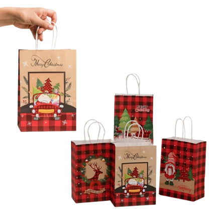 Papierowe torebki świąteczne na prezenty - 330x260x120mm - ZESTAW #11 - DUŻY ROZMIAR